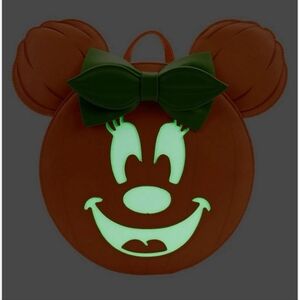 Loungelfy Disney Minnie Mouse Pumpkin Glow In The Dark Halloween Backpack